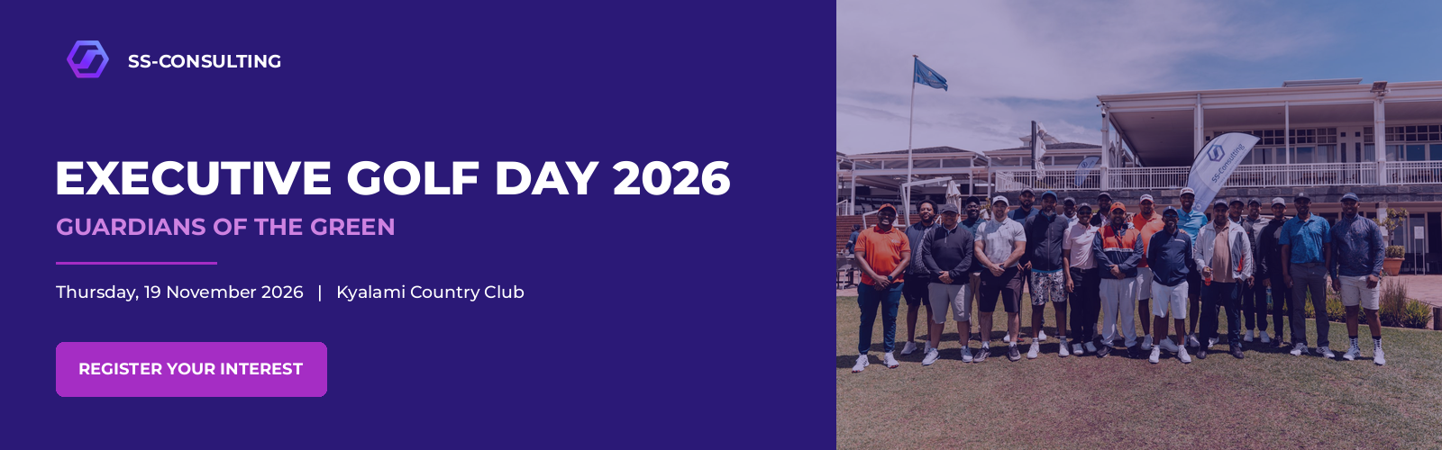 SS-Consulting Executive Golf Day 2026, Guardians of the Green, 19 November, Kyalami Country Club, Register Your Interest